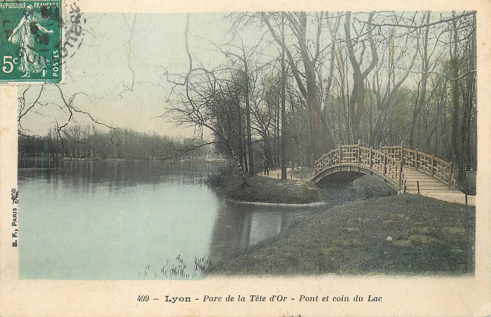 CPA Lyon Parc de la Tete d'Or Pont et Coin du Lac