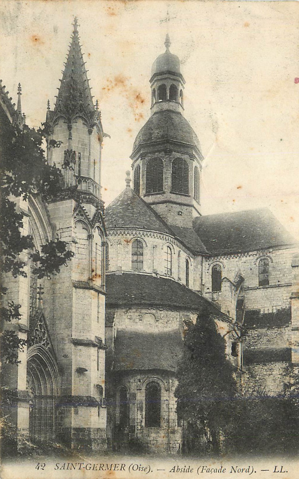 Saint-Germer (Oise) — Abside (Façade Nord) — LL.