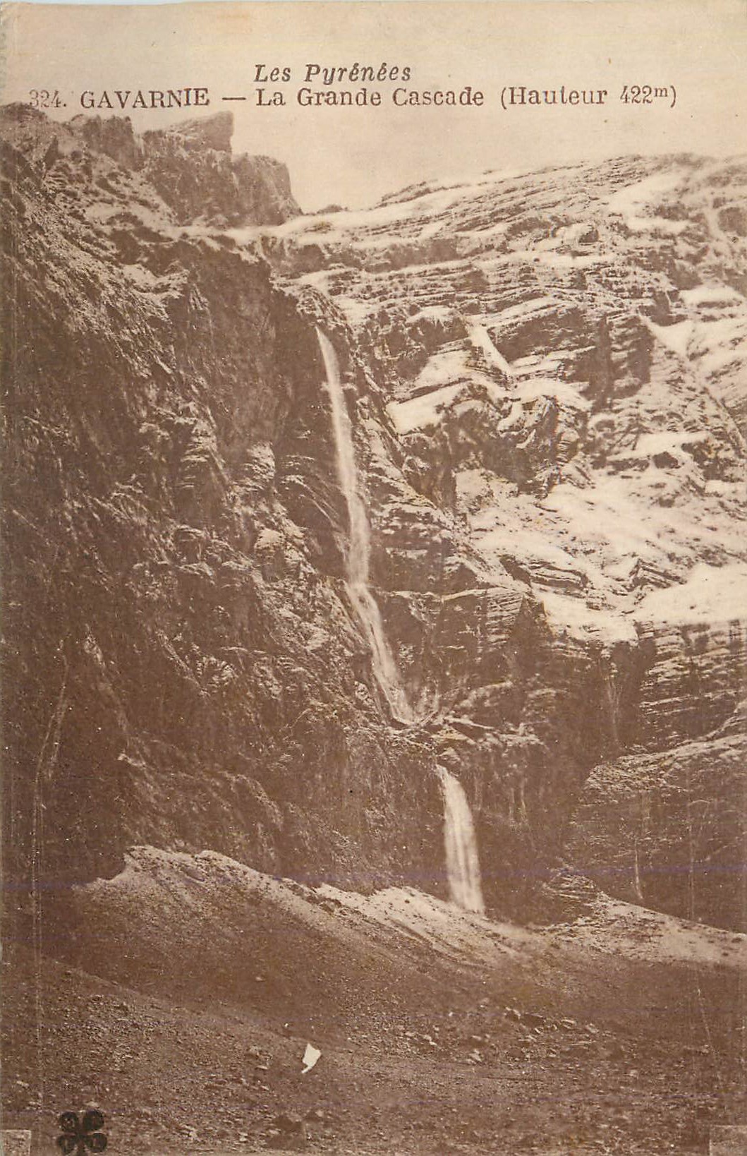 CPA Gavarnie Les Pyrenees La Grande Cascade (Hauteur 422 m)