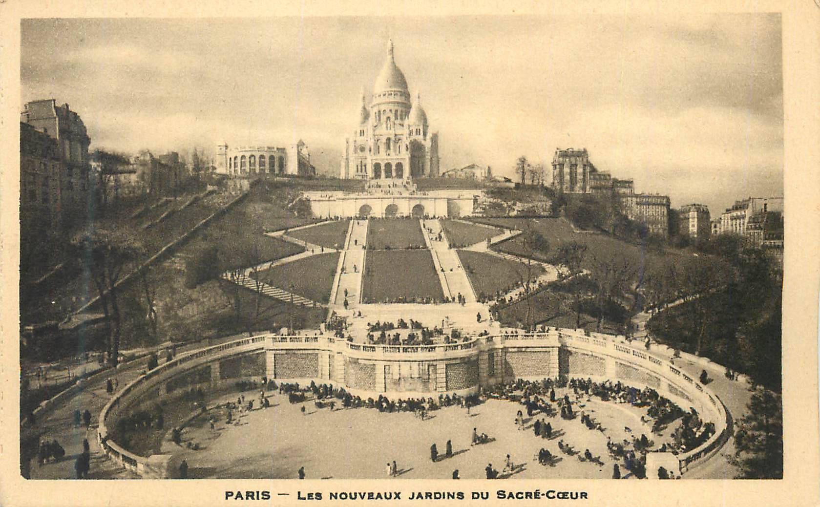 CPA Paris Les Nouveaux Jardins du Sacre Coeur