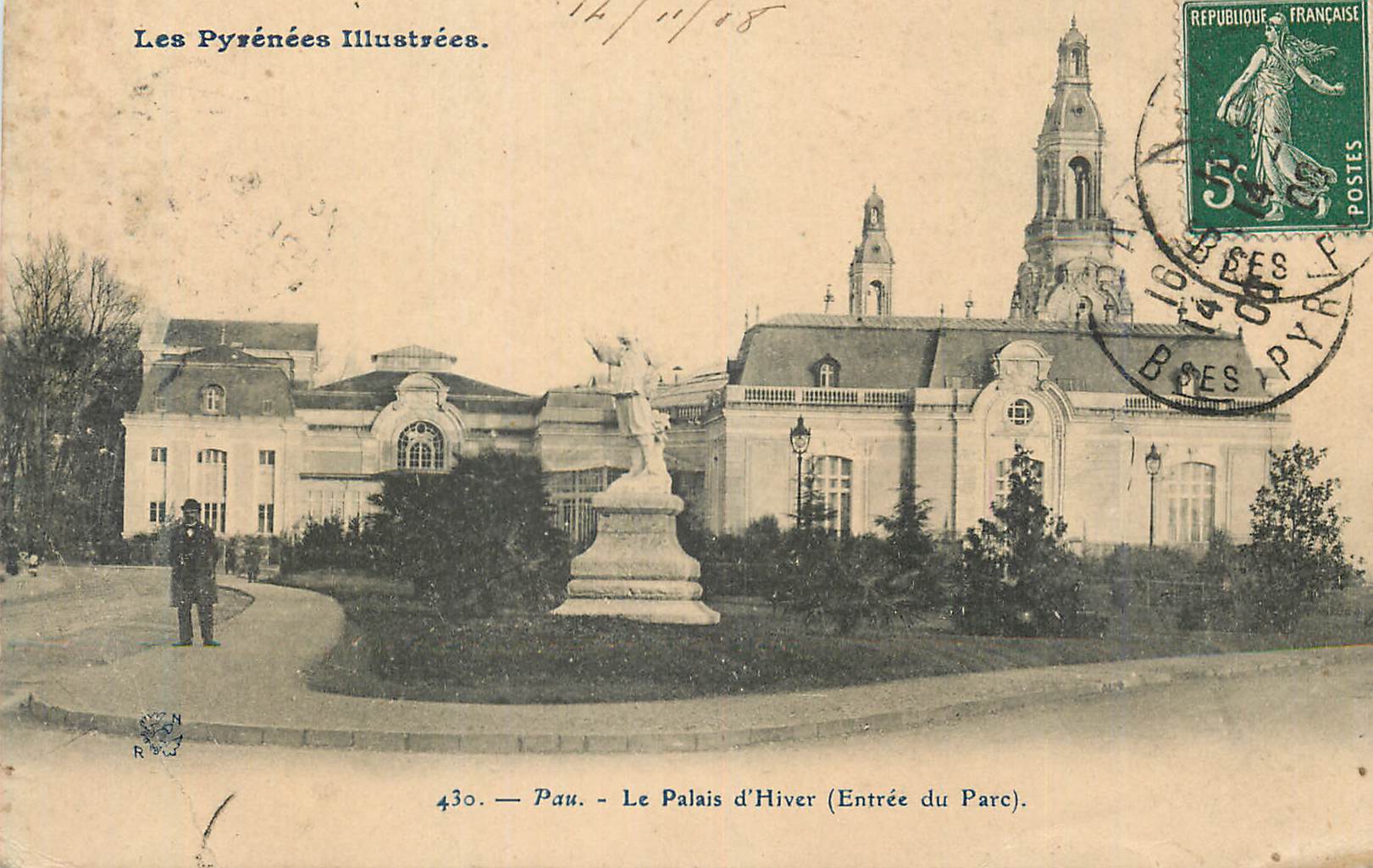 Pau - Le Palais d'Hiver (Entrée du Parc) — Les Pyrénées Illustrées, n° 430