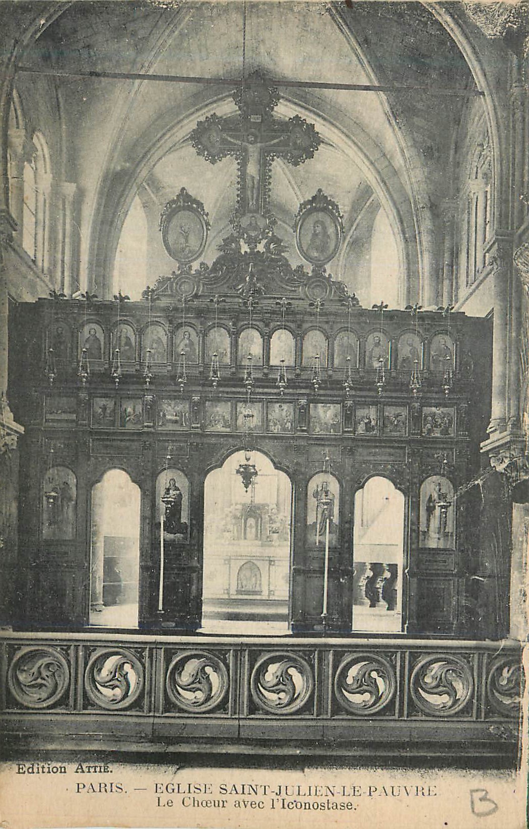 CPA Paris Eglise Saint Julien le Pauvre Le Choeur avec l'Iconostase