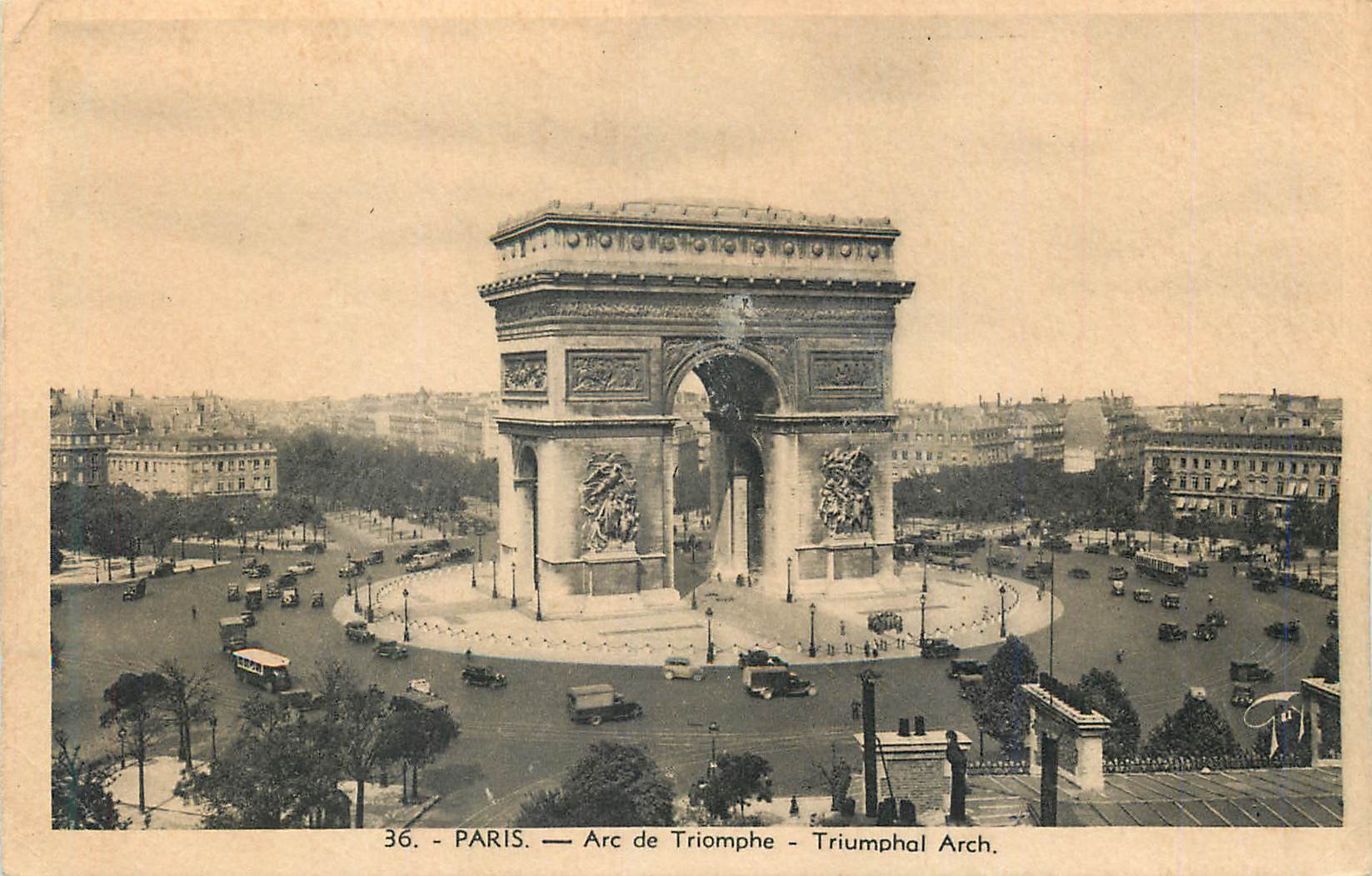 CPA Paris Arc de Triomphe
