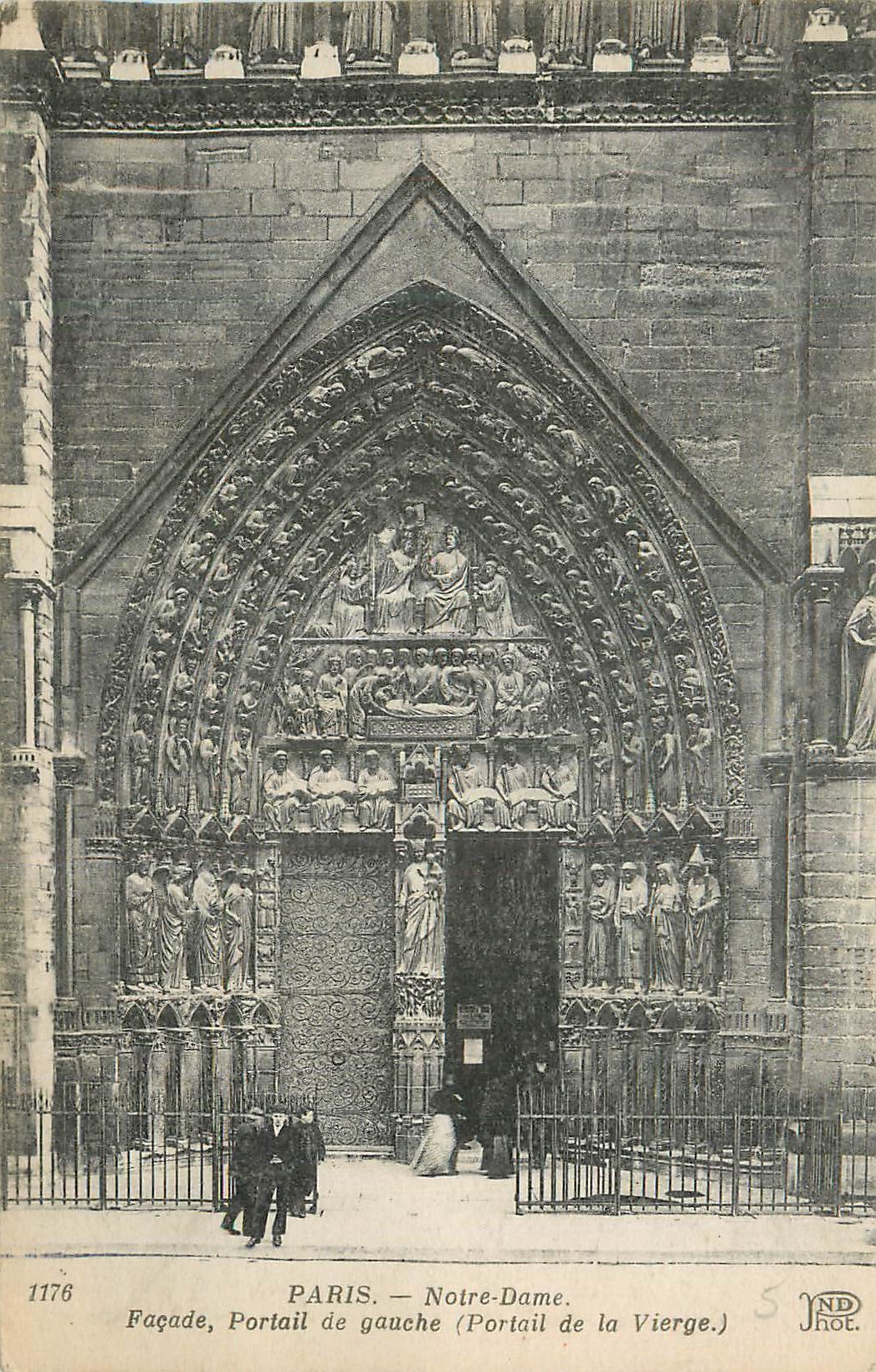 CPA Paris Notre Dame Facade Portail de Gauche (Portail de la Vierge)
