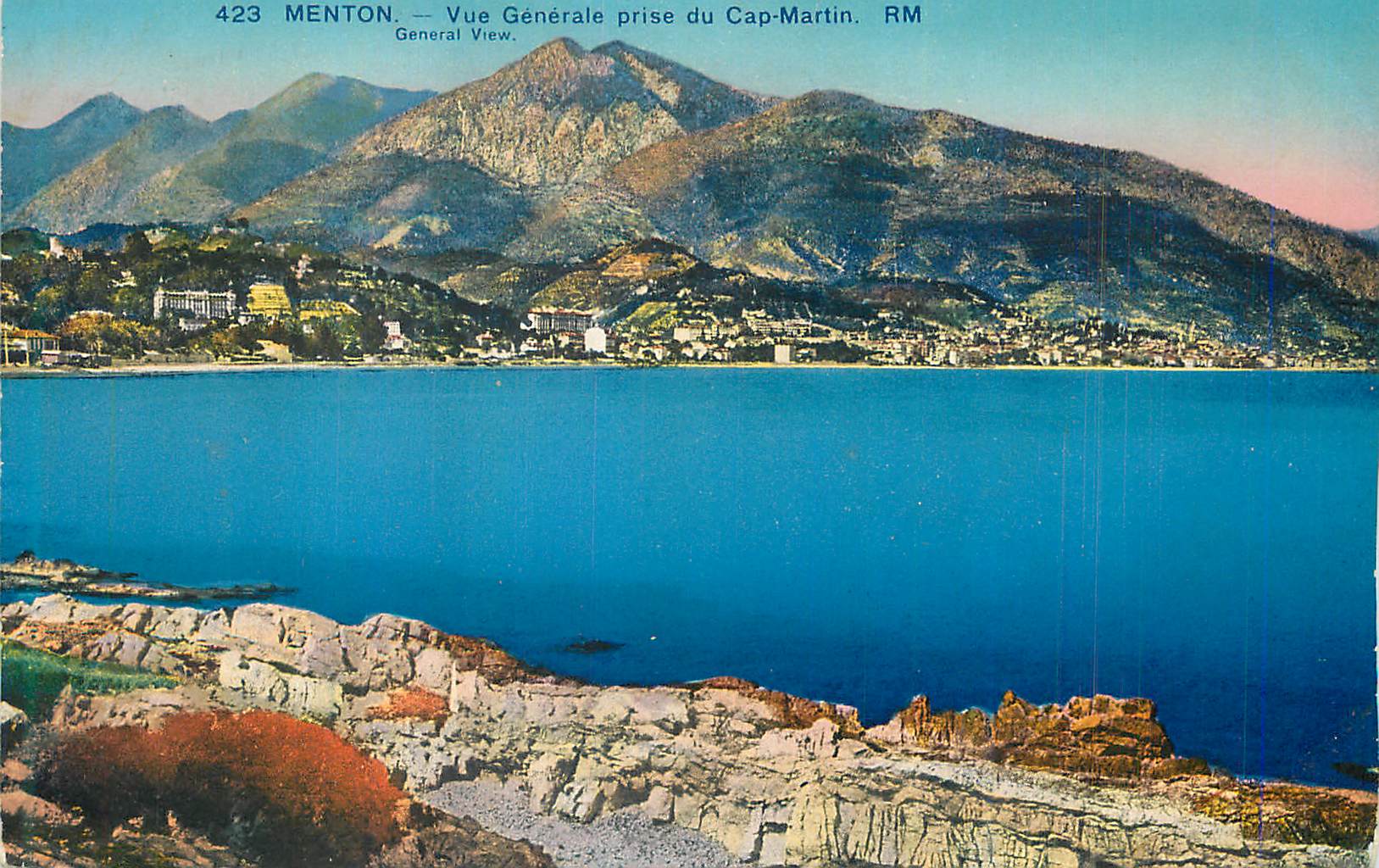 CPA Menton Vue Generale prise du Cap Martin