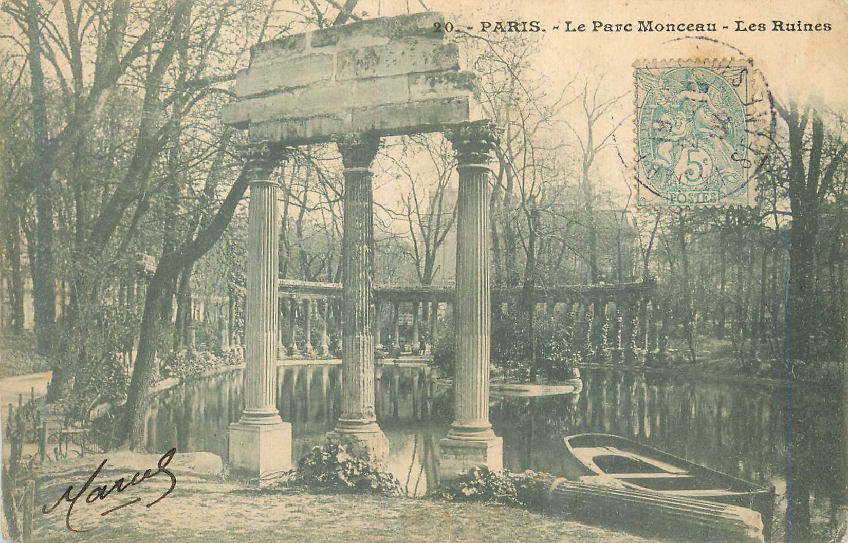 CPA Paris Le Parc Monceau Les Ruines