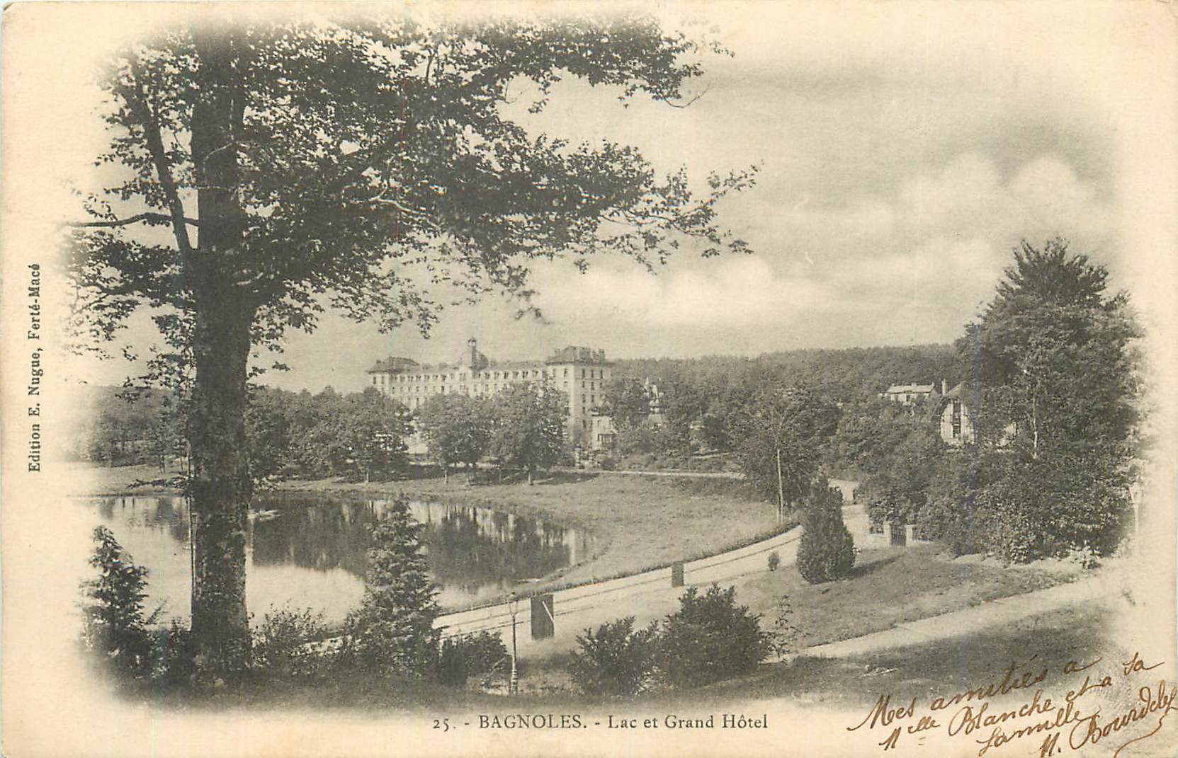 CPA Bagnoles Lac et Grand Hotel (carte 1900)