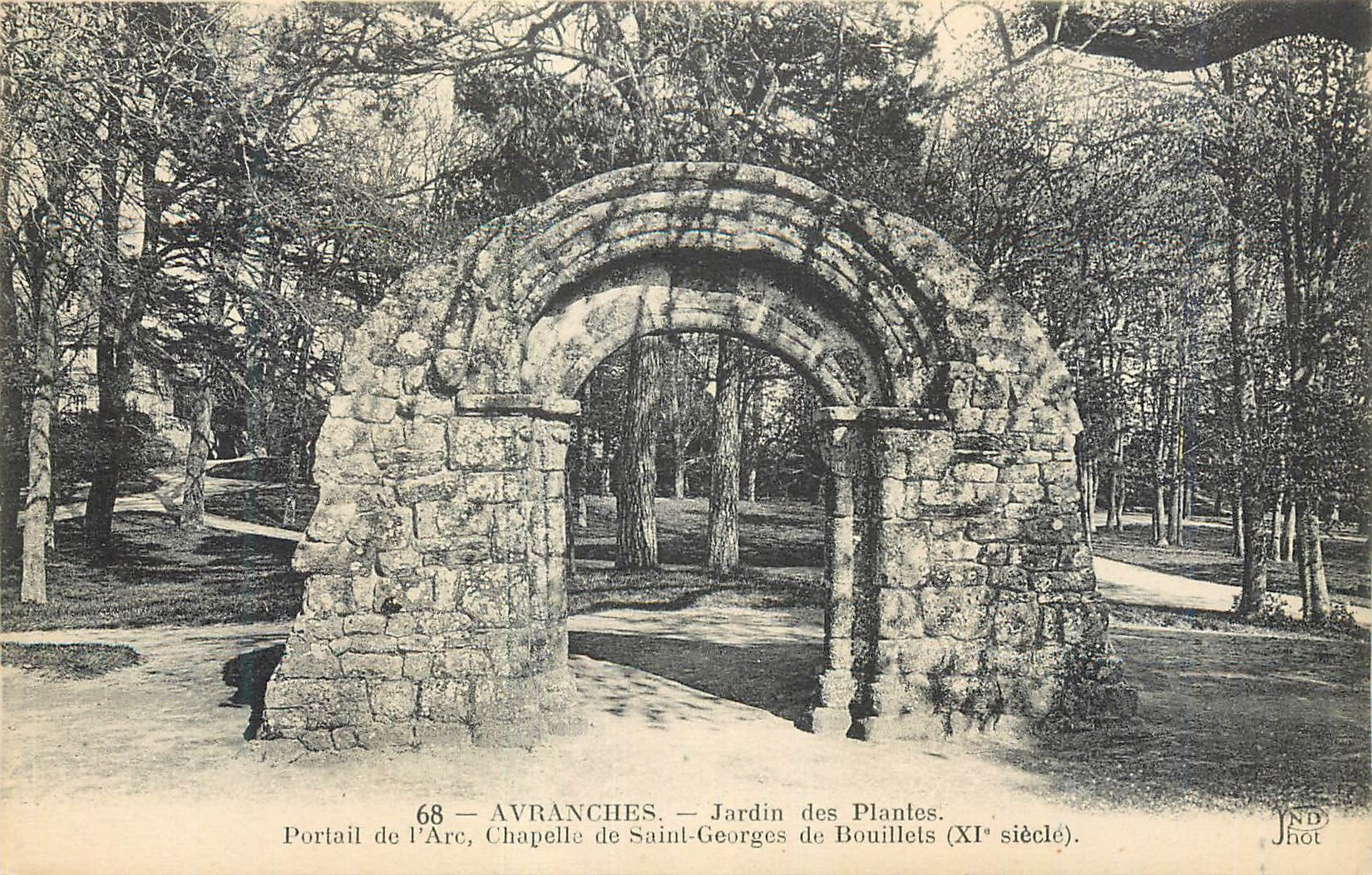 Avranches — Portail de l'Arc, Chapelle de Saint-Georges de Bouillet (XIe siècle) — Jardin des Plantes