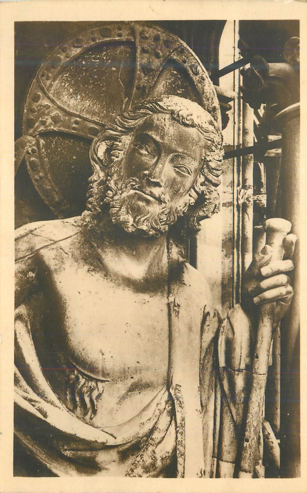 CPM La Cathedrale de Reims Le Christ apparaissant a St Thomas Tour Nord