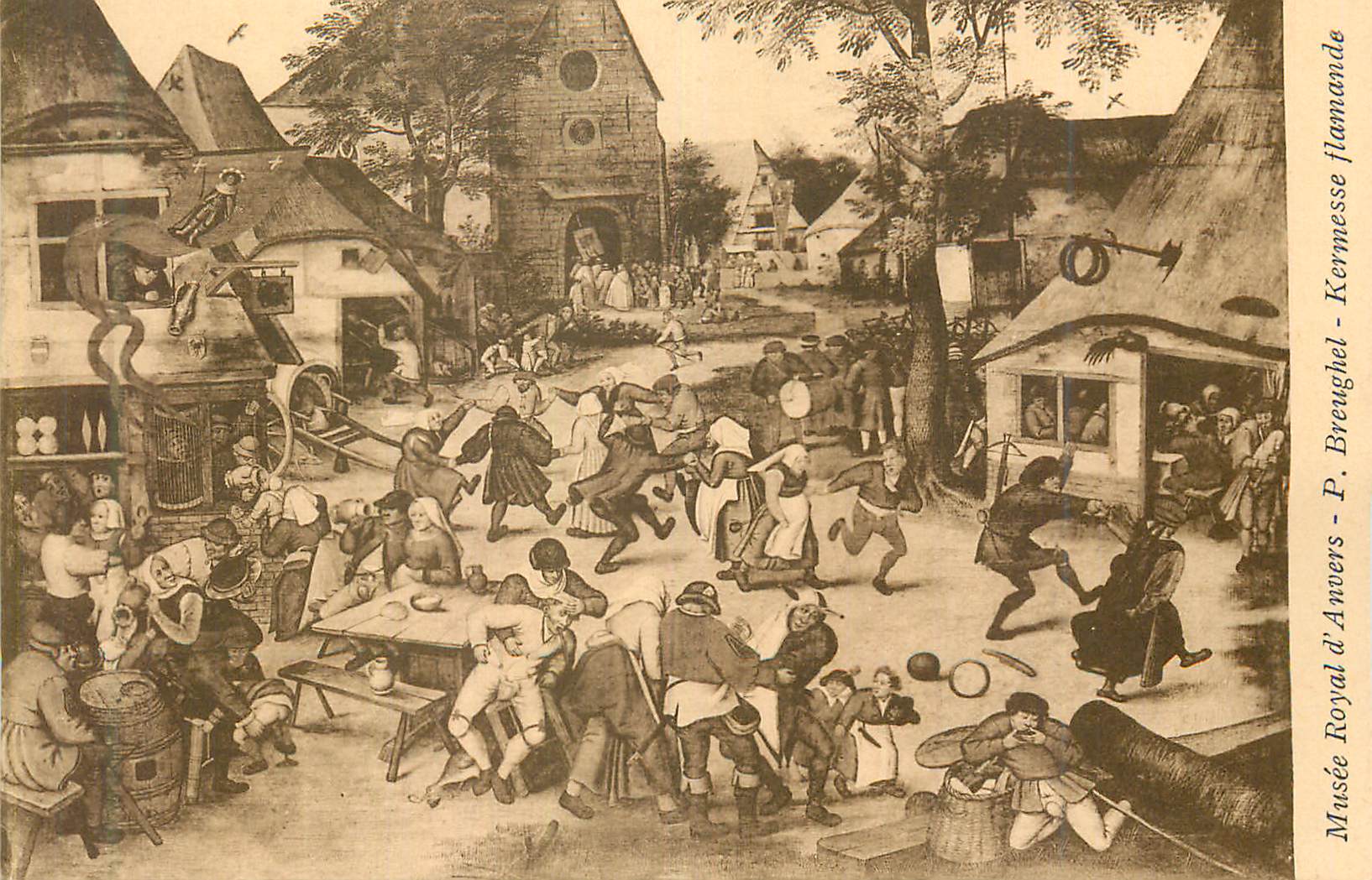 CPA Musee Royal d'Anvers Kermesse Flamande Breughel Kermesse flamande