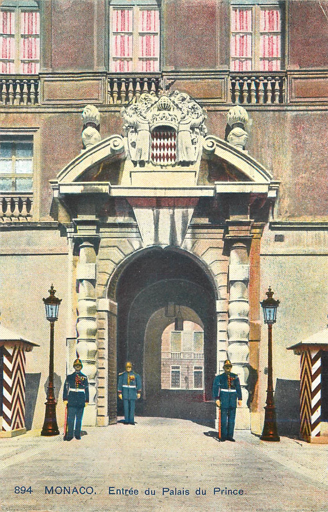 Monaco — Entrée du Palais du Prince — éditeur non visible, n° de série 894