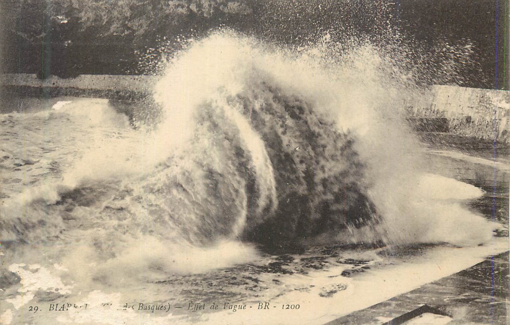 CPA Effet de Vague Biarritz