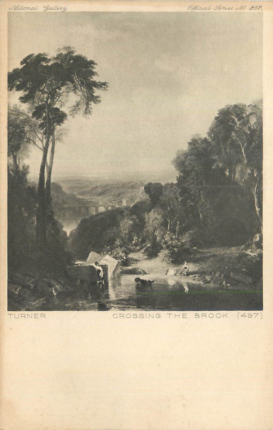 CPA National Gallery Turner Crossing the Brook (497)