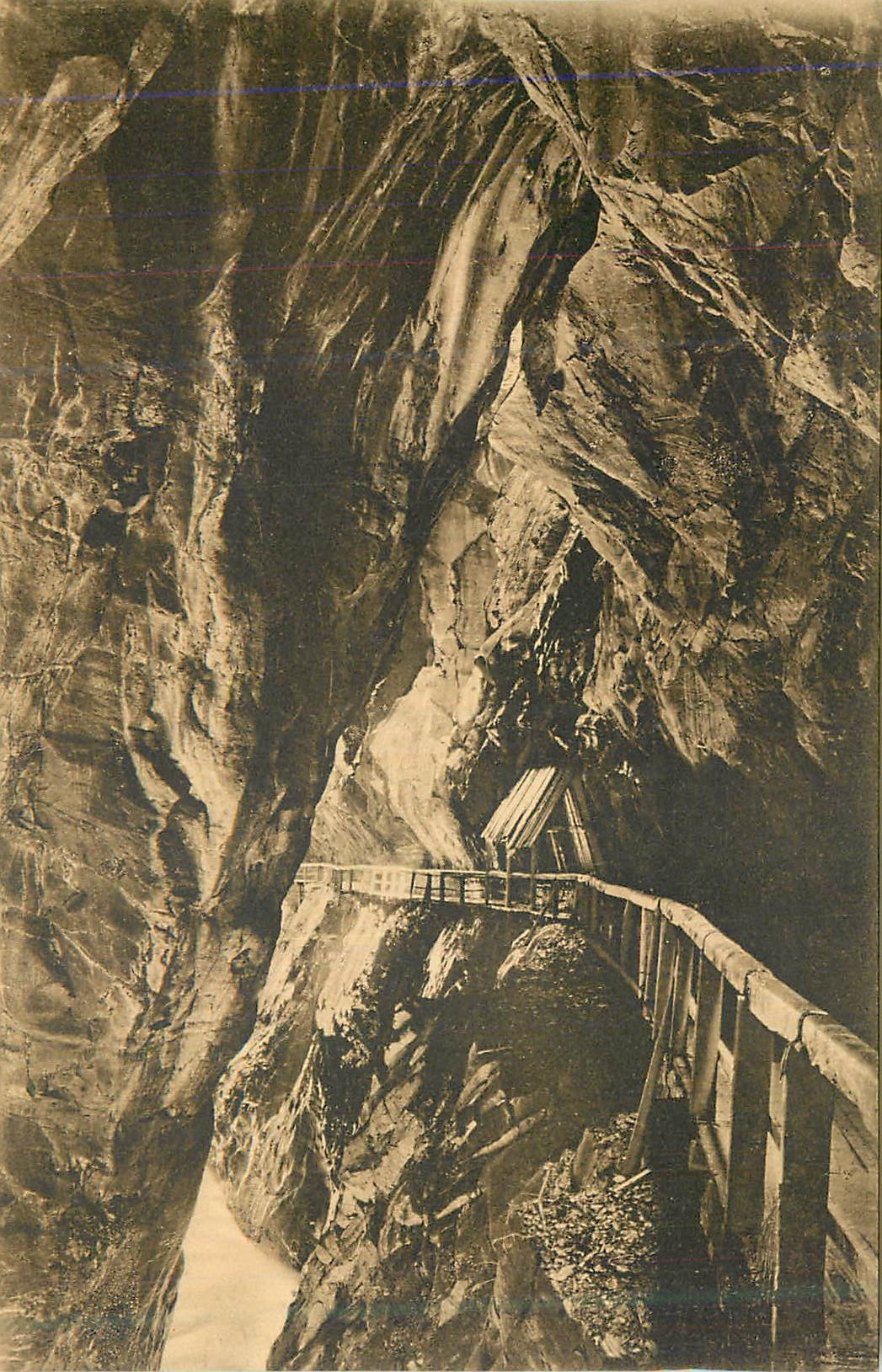 CPA Mitte der Taminaschlucht bei Bad Pfafers