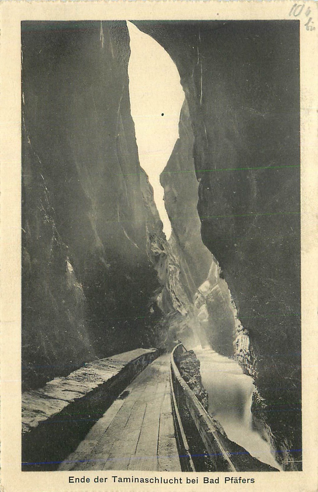 CPA Ende der Taminaschlucht bei Bad Pfafers