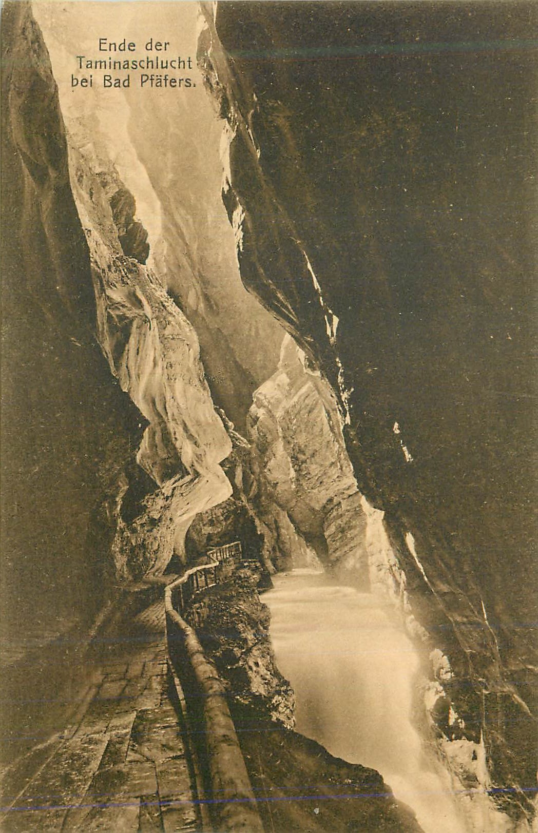 CPA Ende der Taminaschlucht bei Bad Pfafers