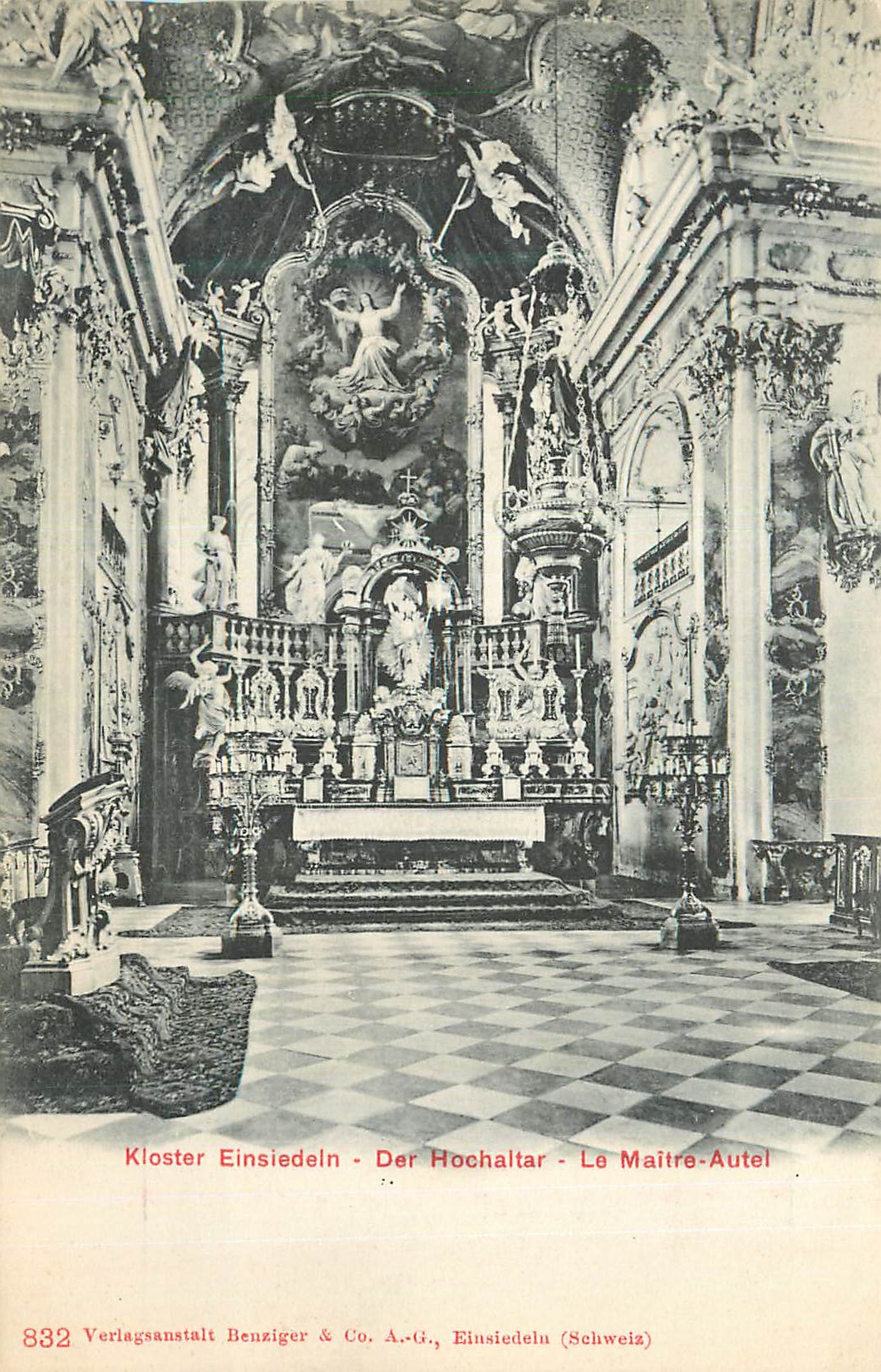 CPA Kloster Einsiedeln Der Hochaltar Le Maitre Autel