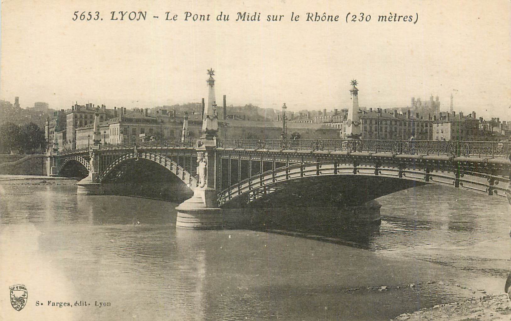 CPA Lyon Le Pont du Midi sur le Rhone (230 metres)