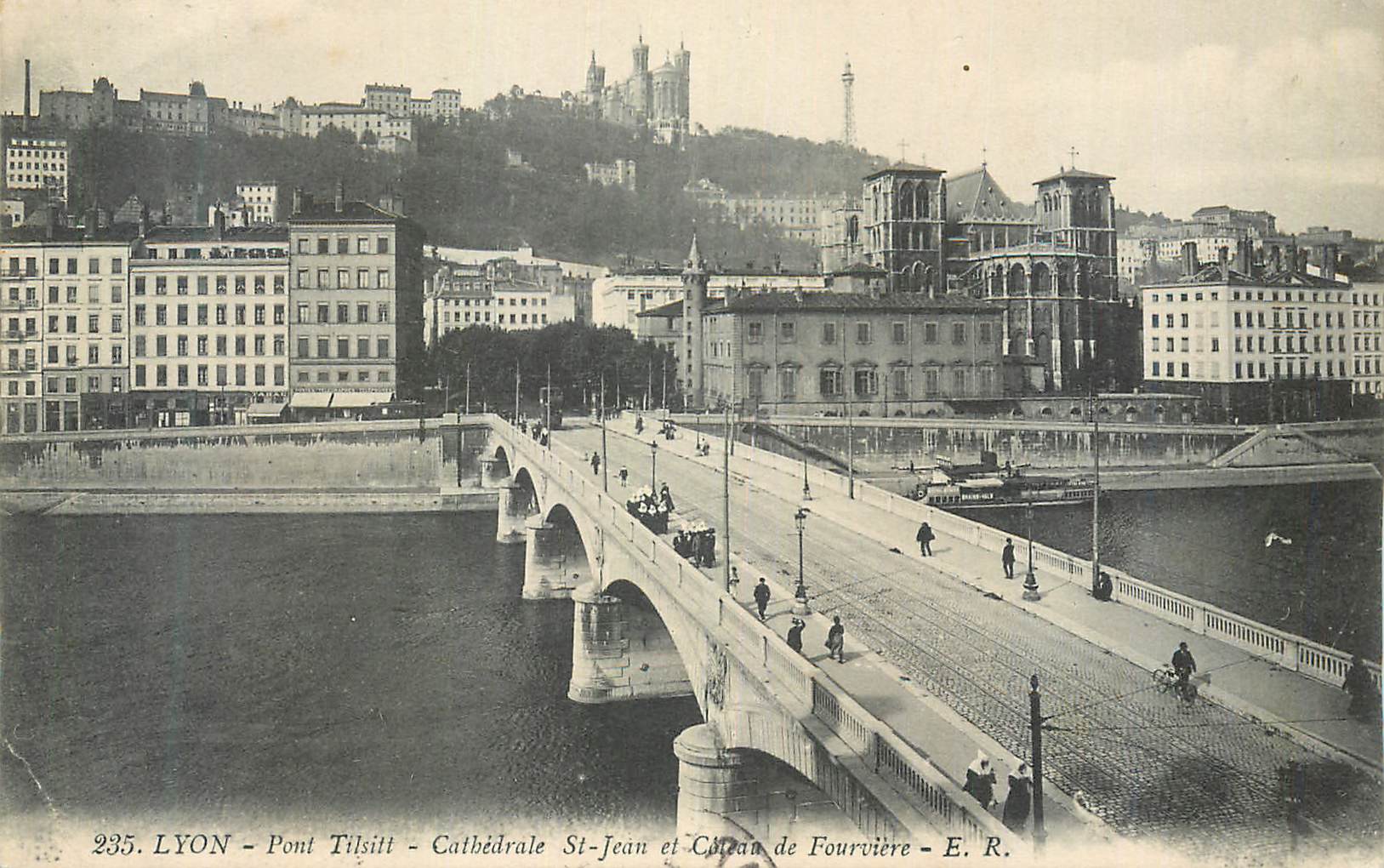 CPA Lyon Pont Tilsift Cathedrale St Jean