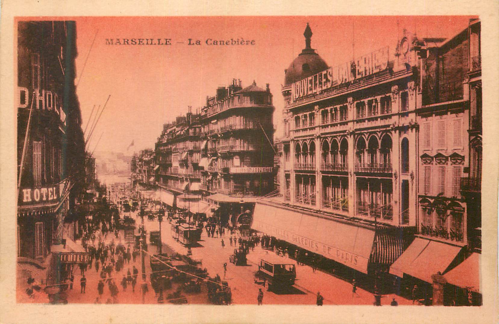 CPA Marseille La Canebiere Tramway