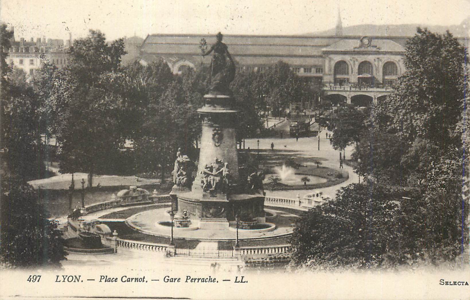 CPA Lyon Place Carnot Gare Perrache