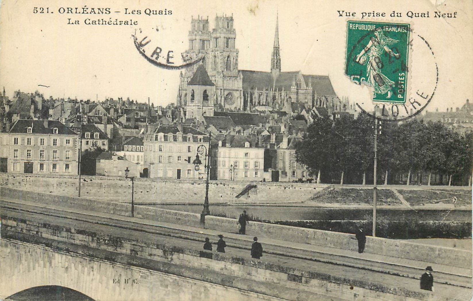 CPA Orleans Les Quais La Cathedrale