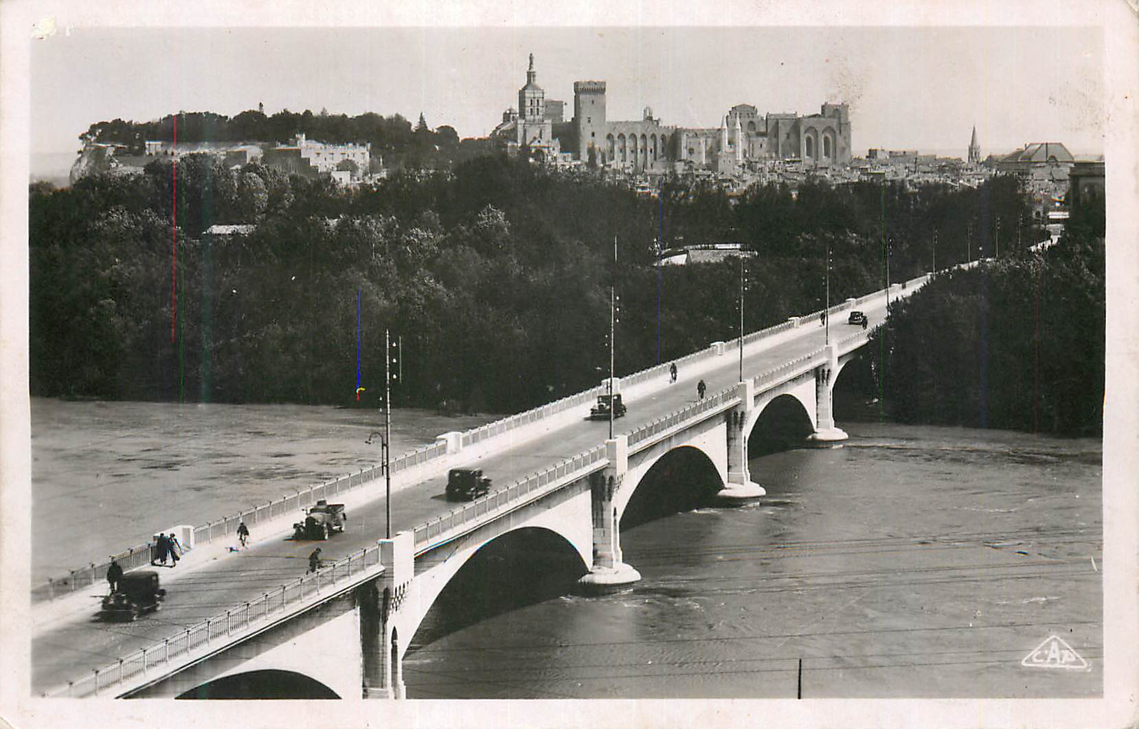 CPM Avignon Le Pont de Villeneuve et le Palais des Papes