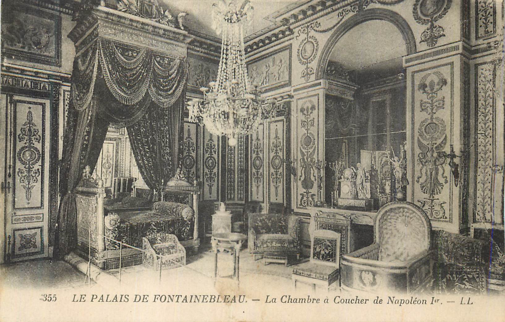 Il Palazzo di Fontainebleau — La Camera da Letto di Napoleone I — L.L. — n°355