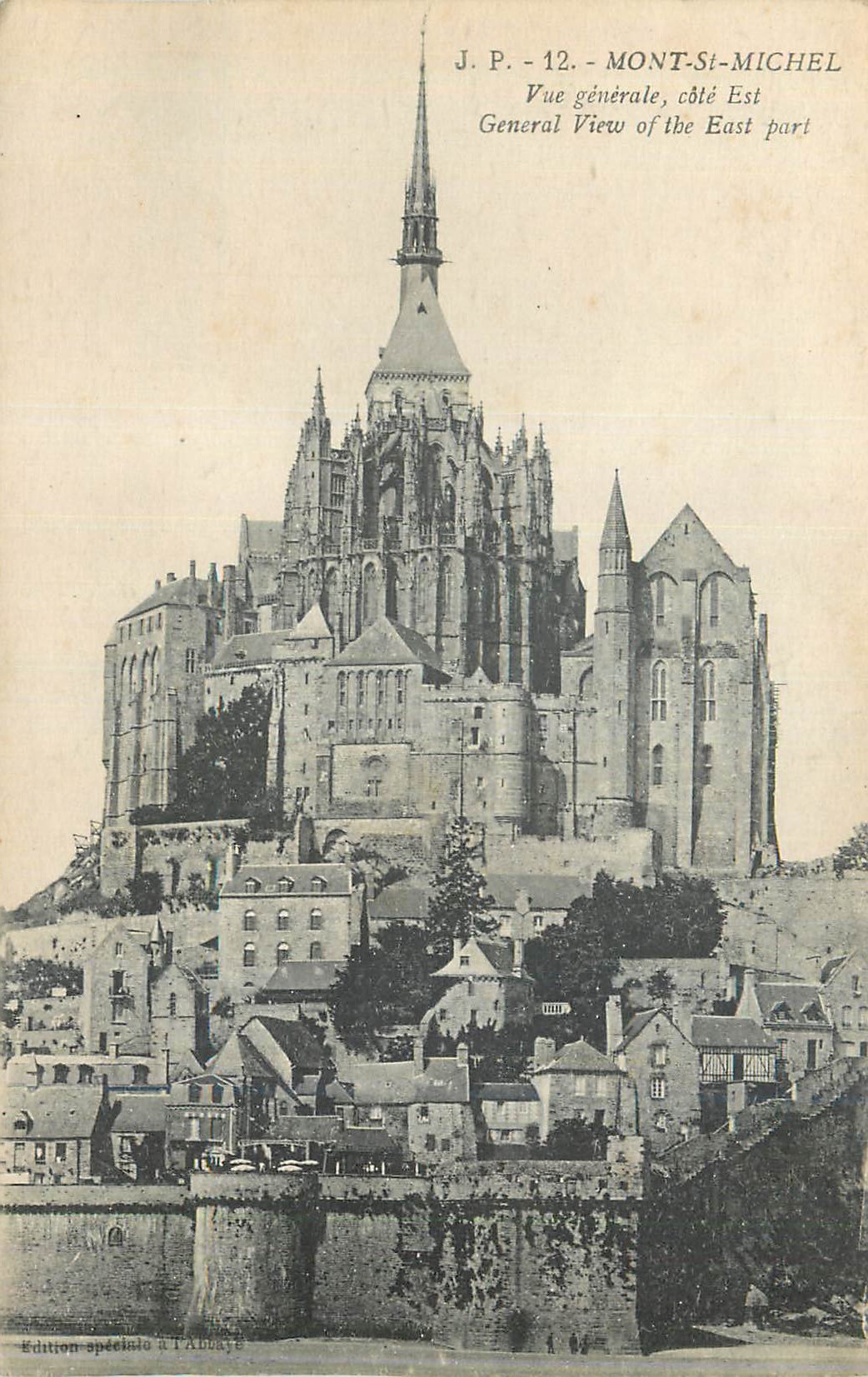 CPA Mont Saint Michel Vue Generale Cote Est
