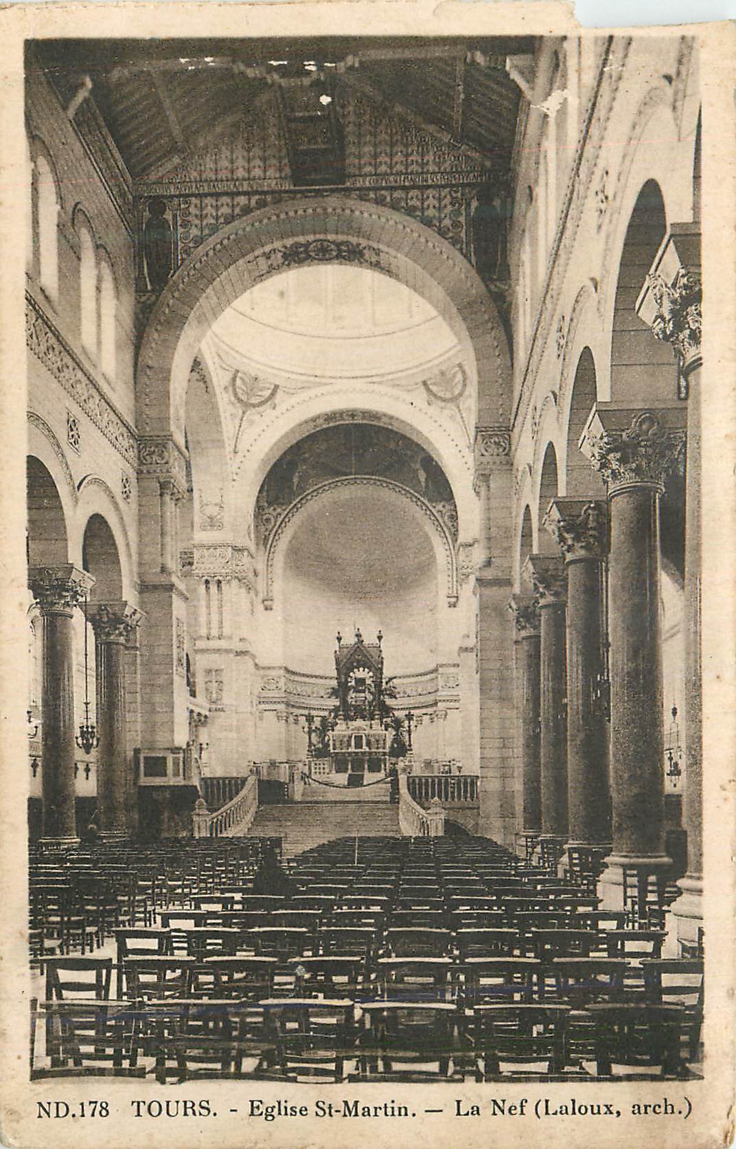 CPA Tours Eglise St Martin La Nef (Laloux arch)