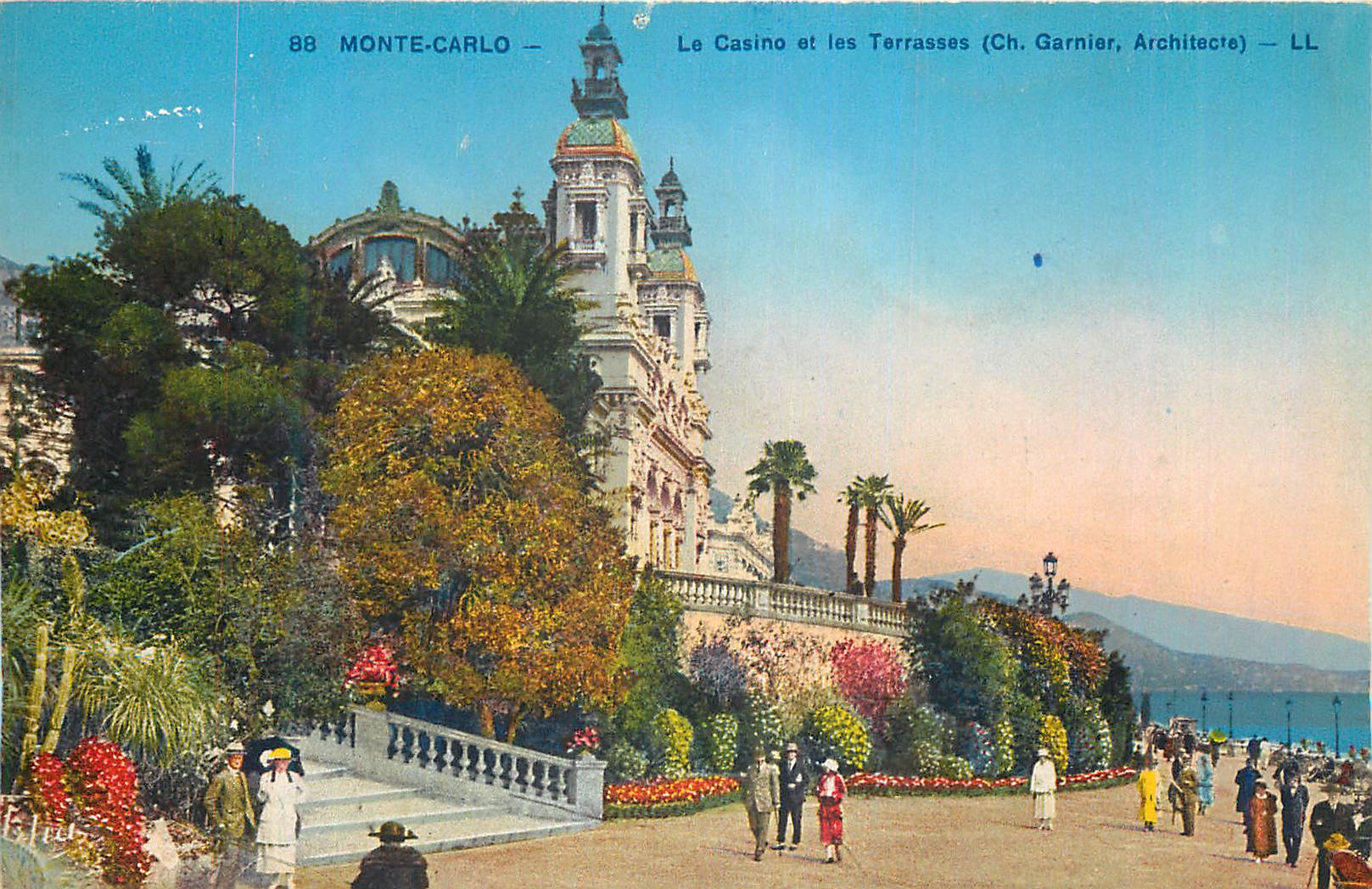 CPA Monte Carlo Le Casino et les Terrasses (Ch Garnier Architeche)