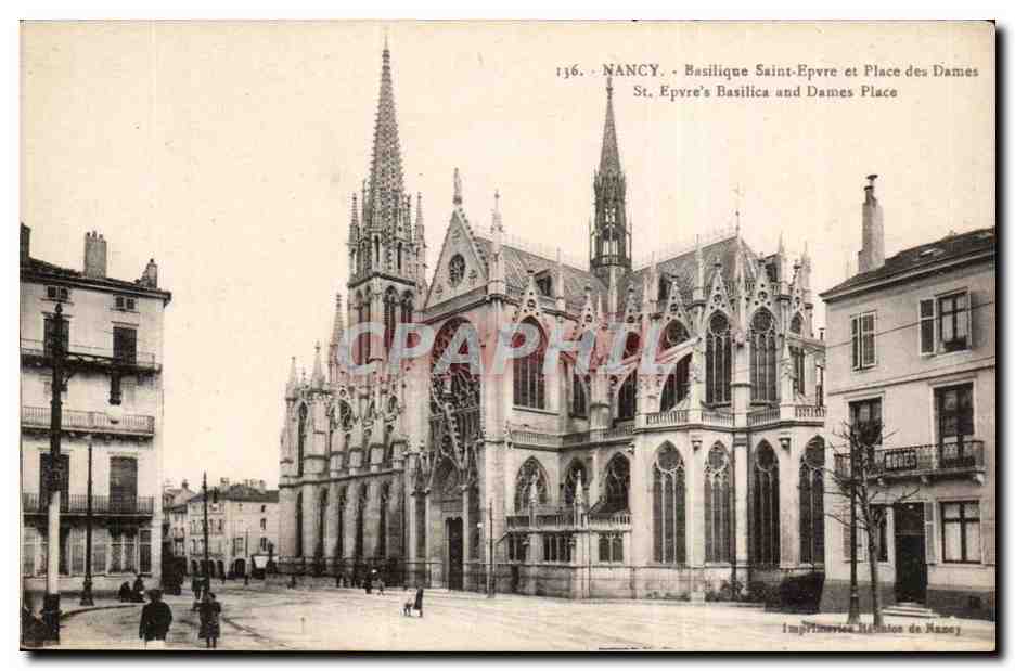 Nancy - Basilique Saint-Epvre et Place des Dames — Imp. Hébalds de Nancy, n° 136
