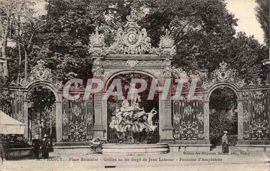 Nancy CPA Place Stanislas Grilles en fer forge de Jean Lamour Fontaine d'amphitrite