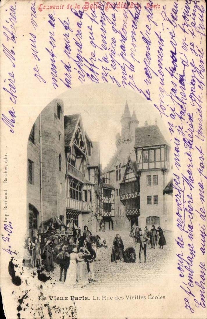 Le vieux Paris CPA La rue des vieilles ecoles