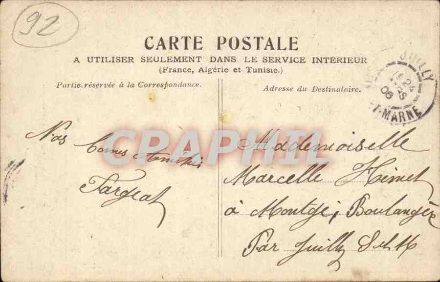 Epinard CPA Eglise Saint hilaire — Rückseite
