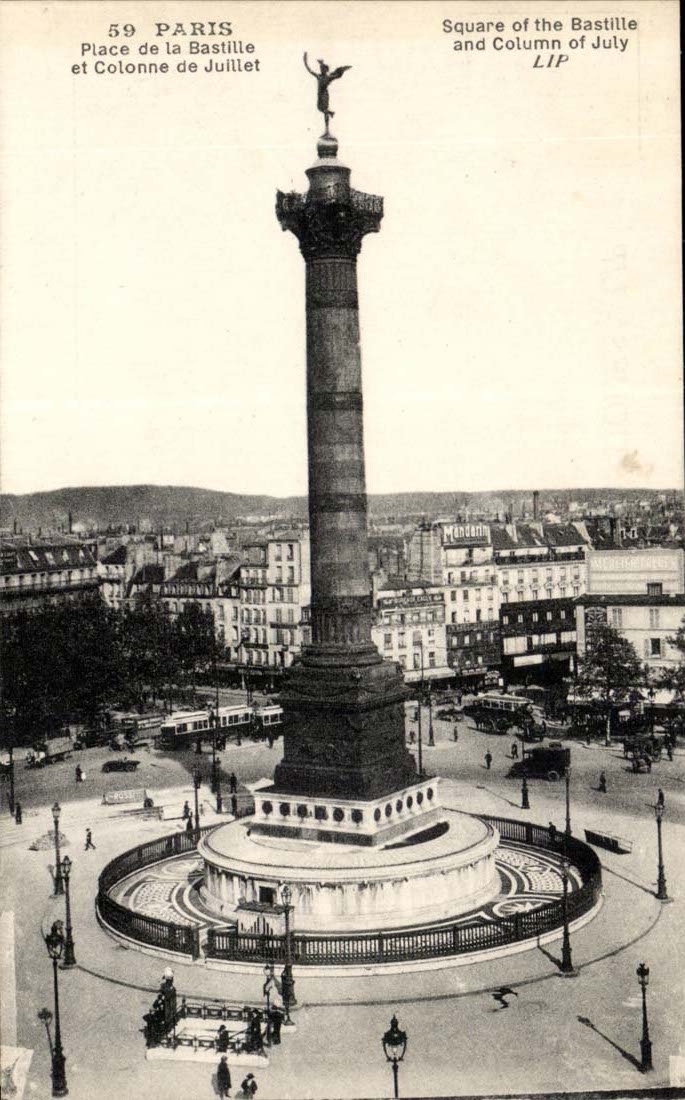 Paris CPA Place de la Bastille et colonne de Juillet