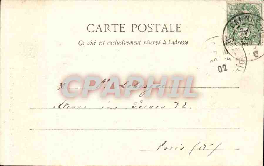 CPA Tour des brigands au Cannet — Rückseite