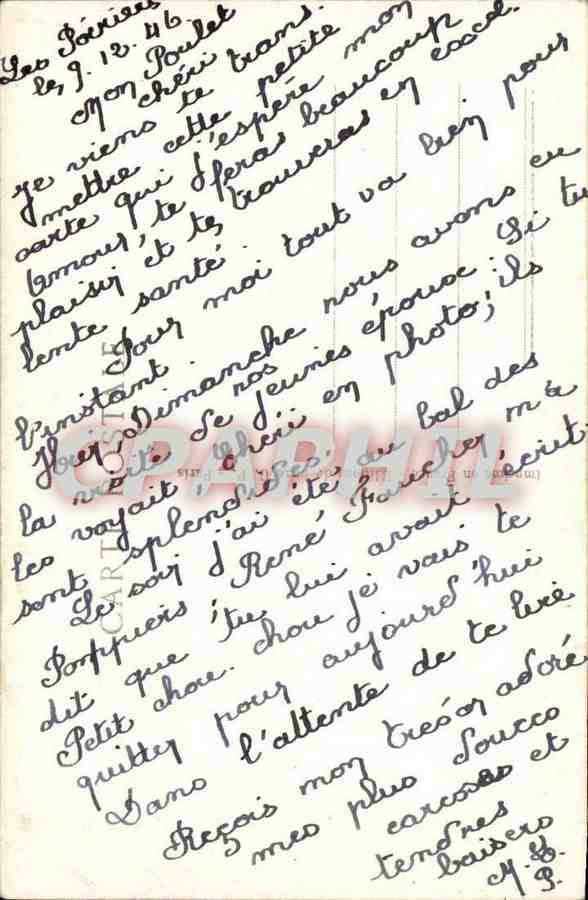 Loving couple — romantic postcard — GP de Rode, n° 218 — Back