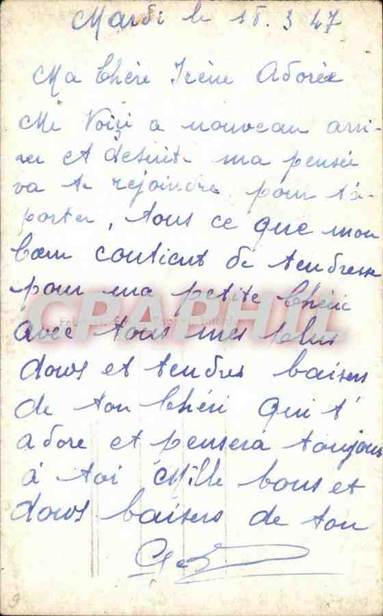 CPA Fantaisie Oui c'est bien vous — Verso