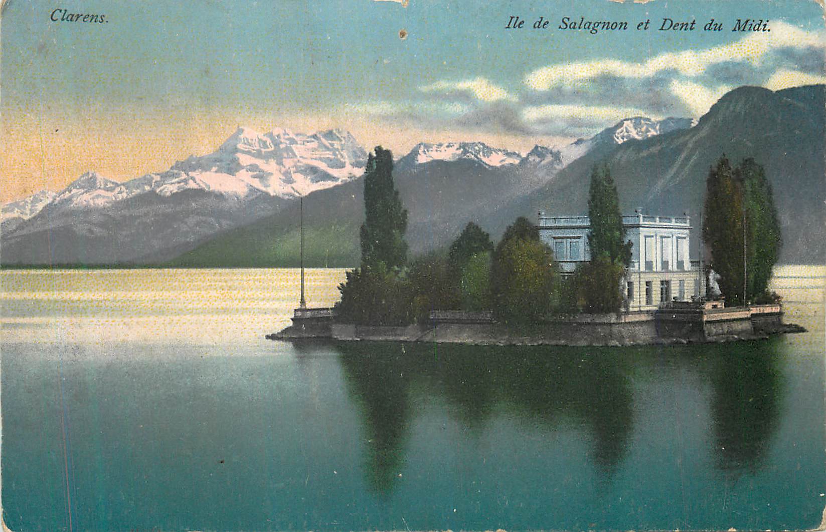 CPA Clarens Ile de Salagnon et Dent du Midi