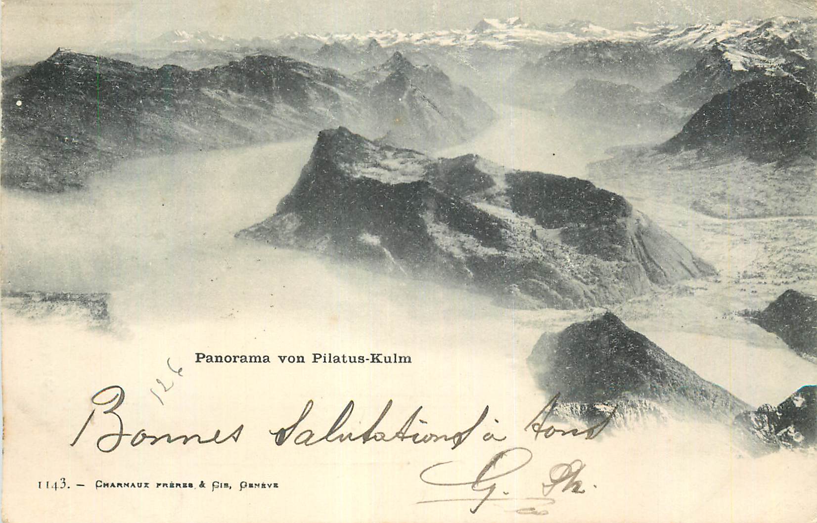 CPA Panorama von Pilatus Kulm