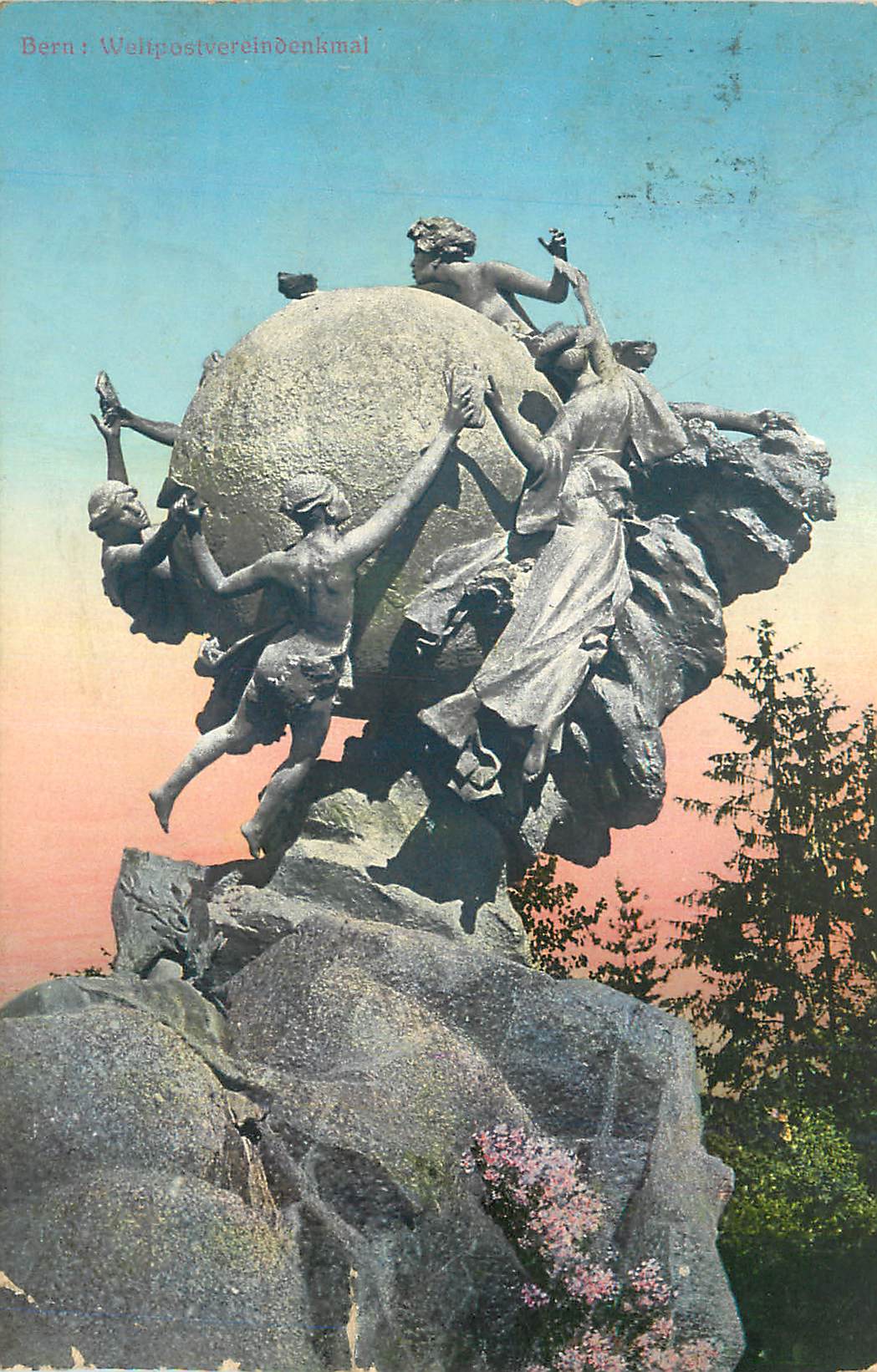 CPA Berne Monument de l'Union postale Universelle