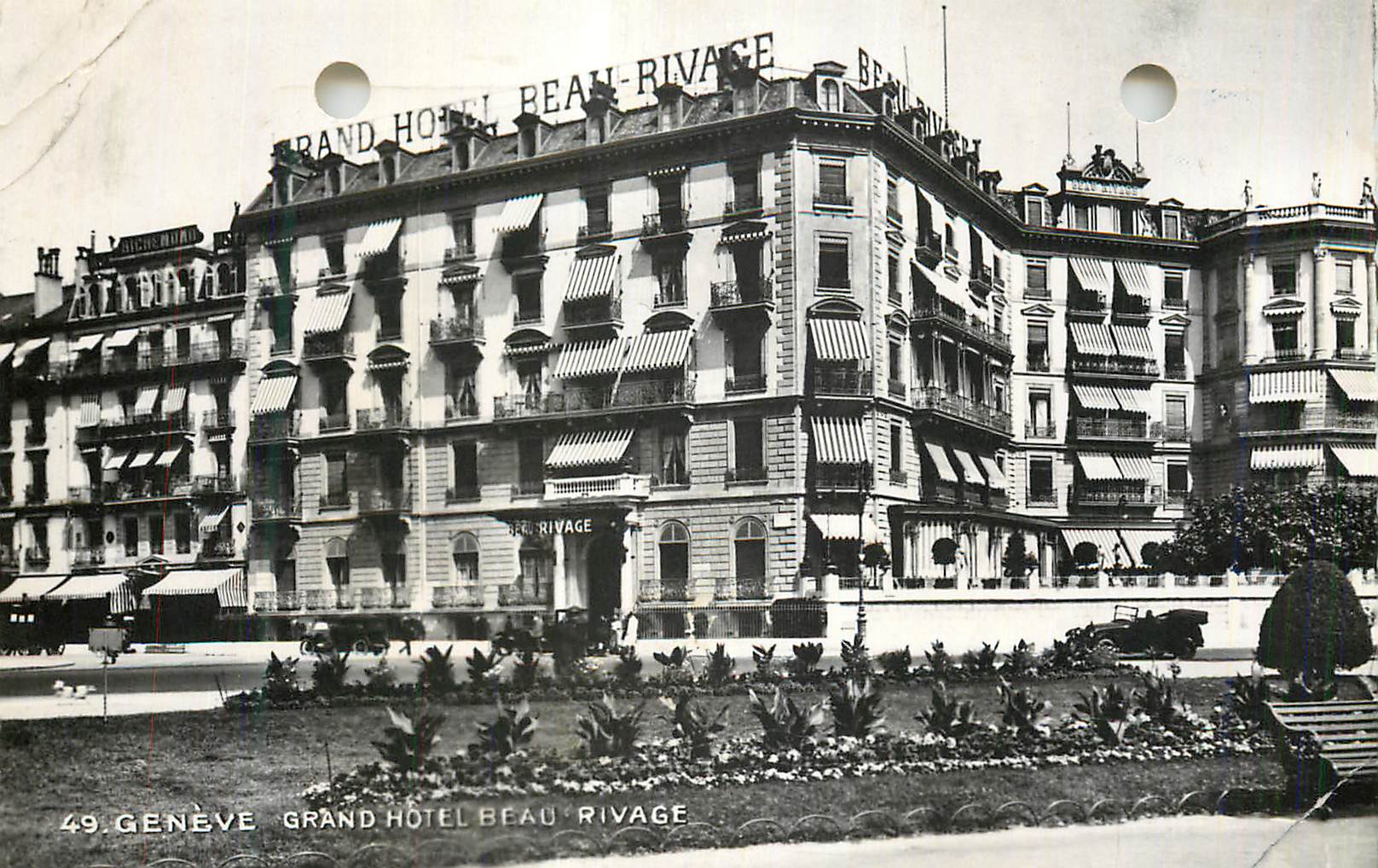 Moderne Ansichtskarte Genf Grand Hotel Beau Rivage