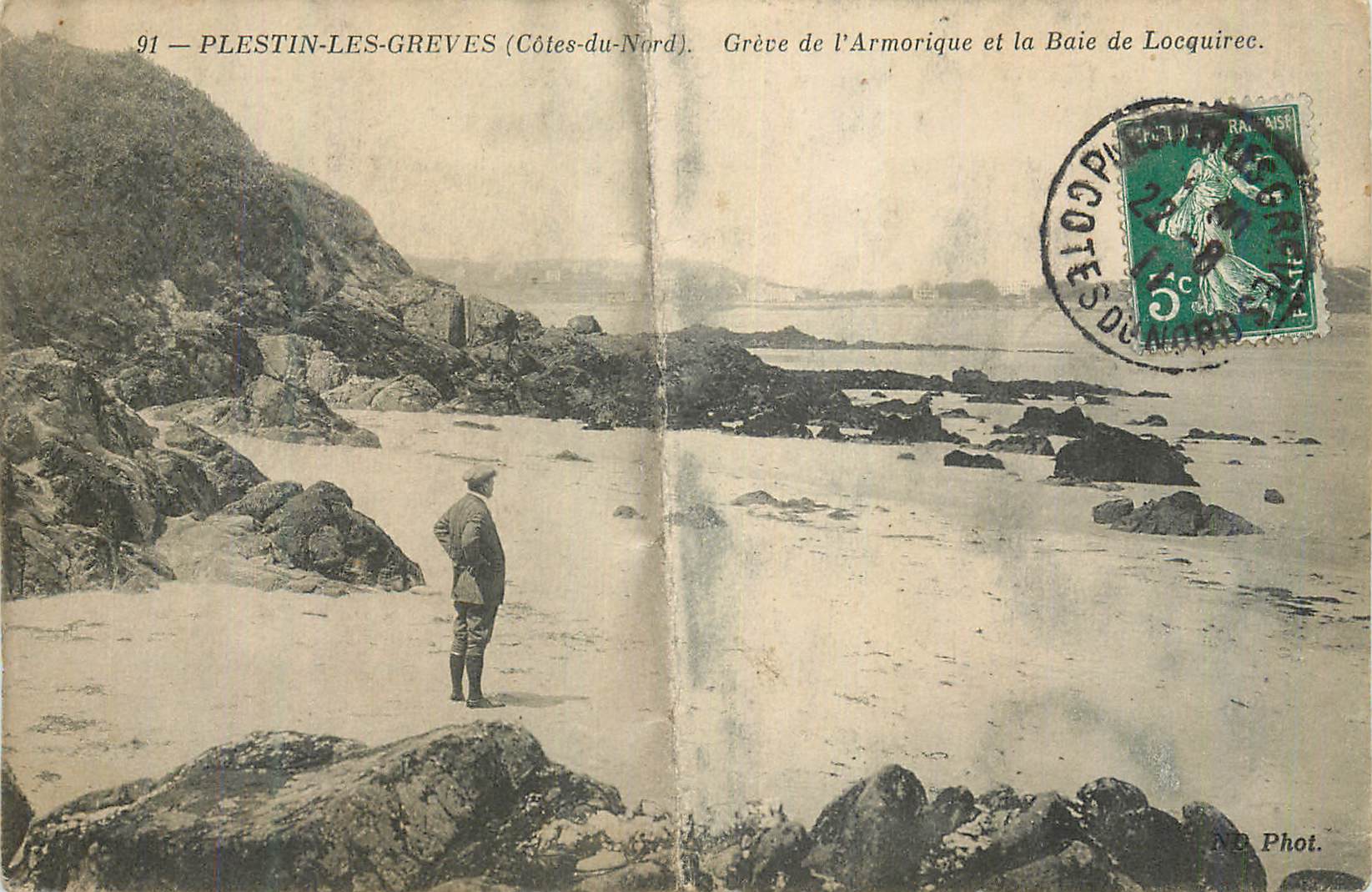 Plestin-les-Grèves (Côtes-du-Nord) — Grève de l'Armorique et la Baie de Locquirec — N.D. Phot.