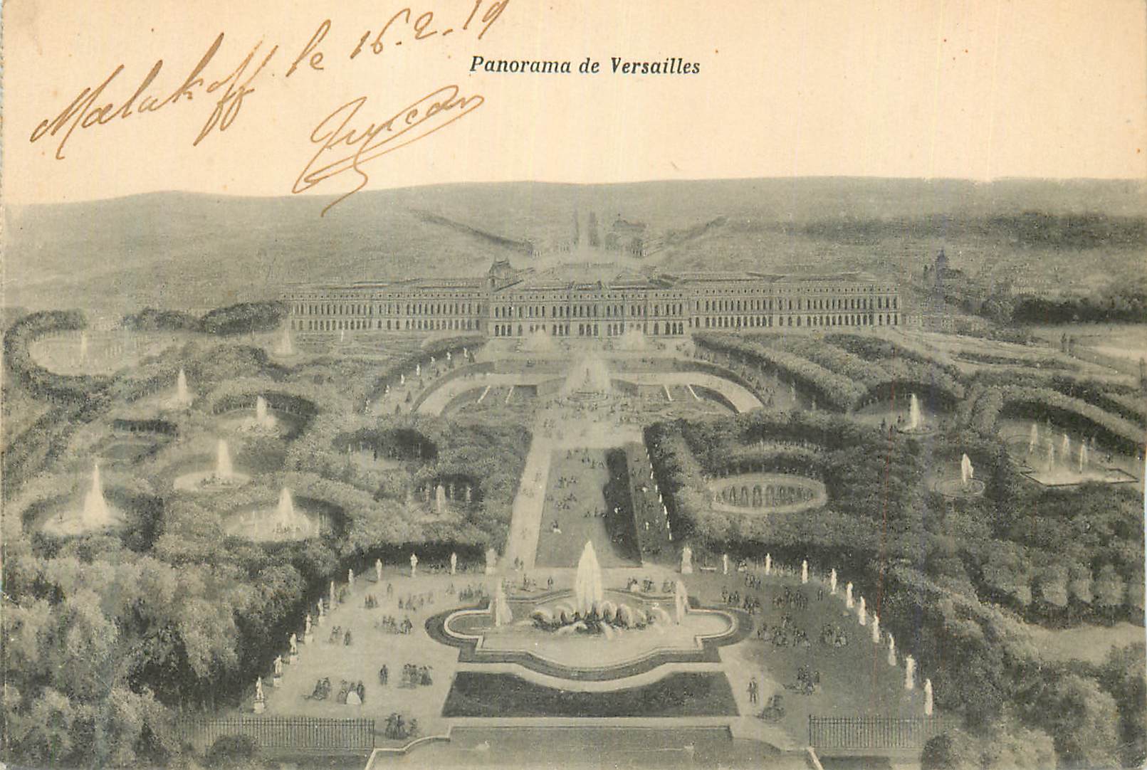 CPA Panorama de Versailles