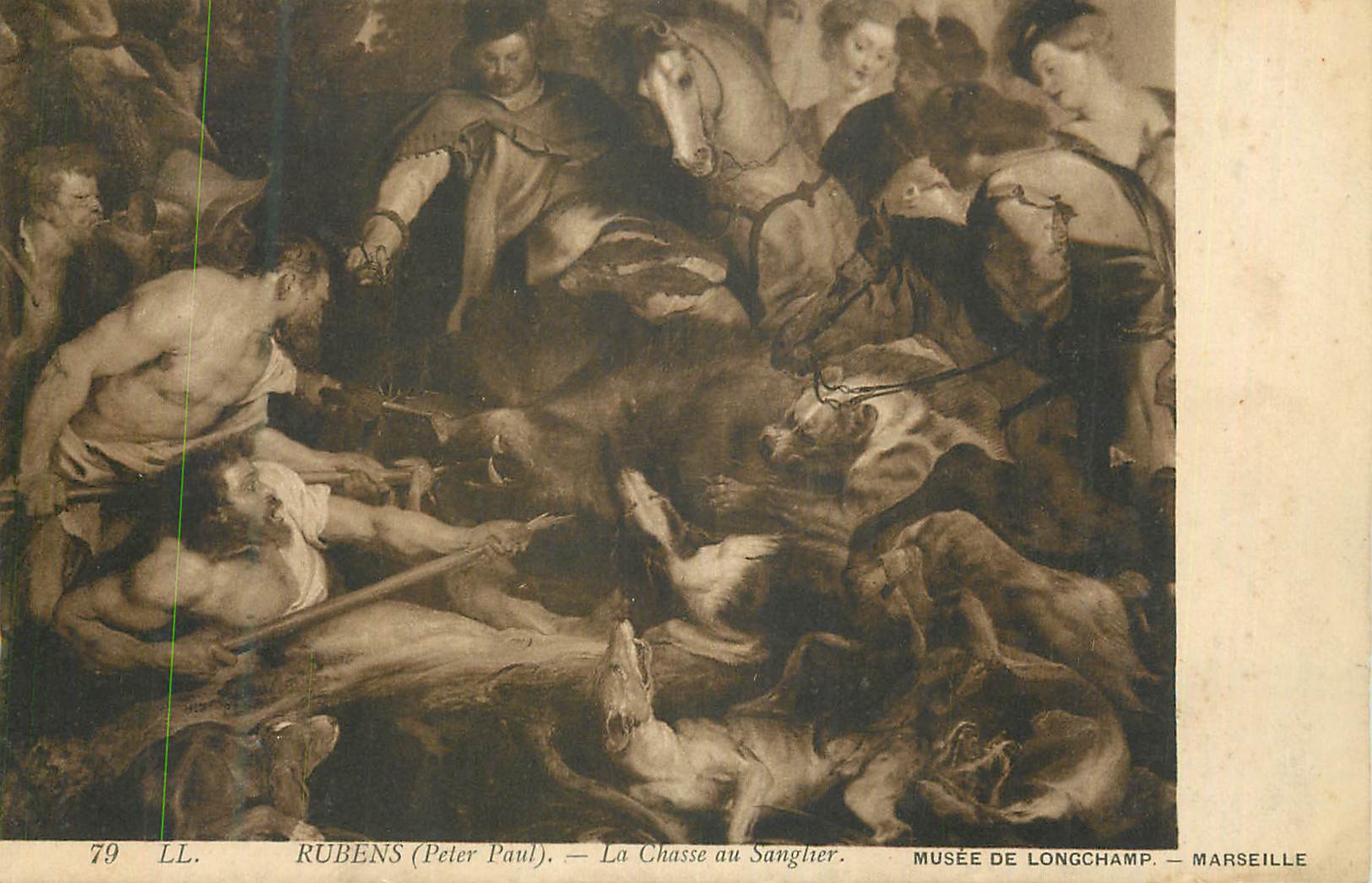 CPA Musee de Longchamp Marseille Rubens (Peter Paul) La Chasse au Sanglier