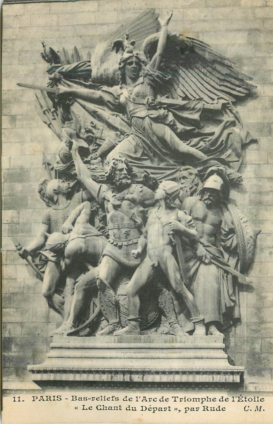 CPA Paris Bas Reliefs de l'Arc de Triomphe de l'Etoile