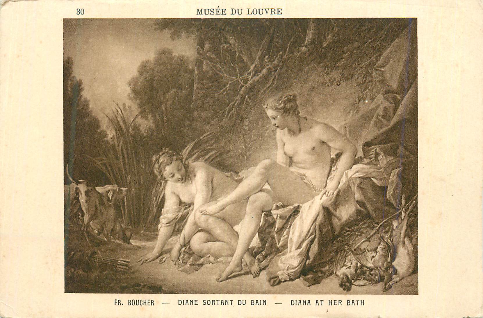 CPA Musee du Louvre Diane Sortant du Bain Boucher