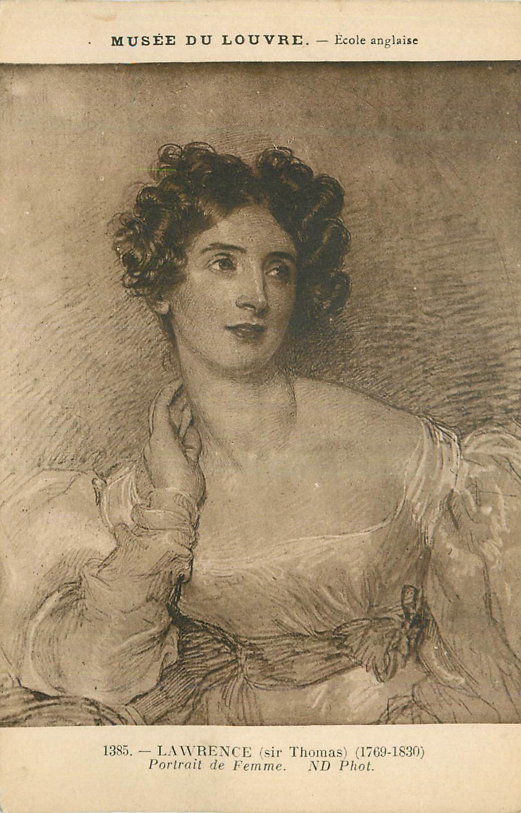 CPA Musee du Louvre Ecole Anglaise Portrait de Femme