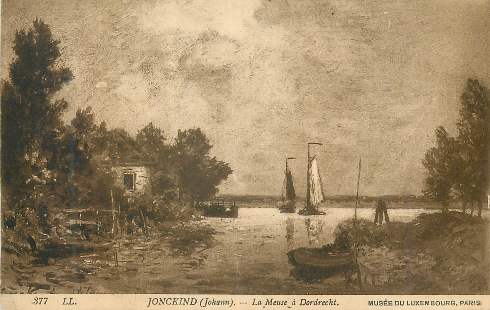 CPA Musee du Luxembourg Paris Jonkind (Johann) La Meuse a Dordrecht